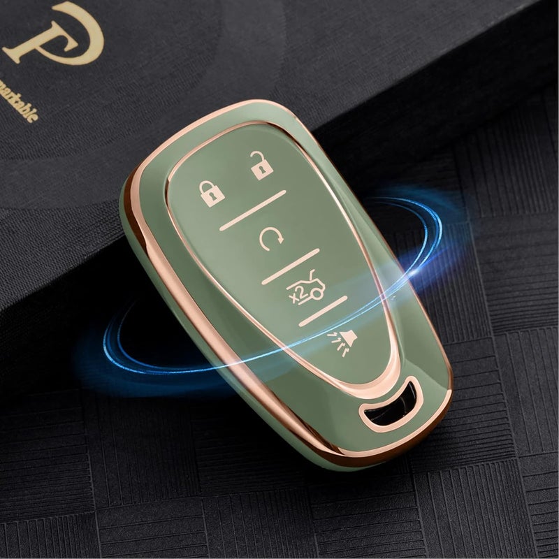 ELOHEI for Chevy Key Fob Cover Case Shell Cover TPU Protector Holder for Chevrolet 2020 2019 2018 2017 2016 Chevy Malibu Camaro Cruze Traverse Spark Equinox Sonic Volt Bolt(Fits 5 Buttons) - Image 5